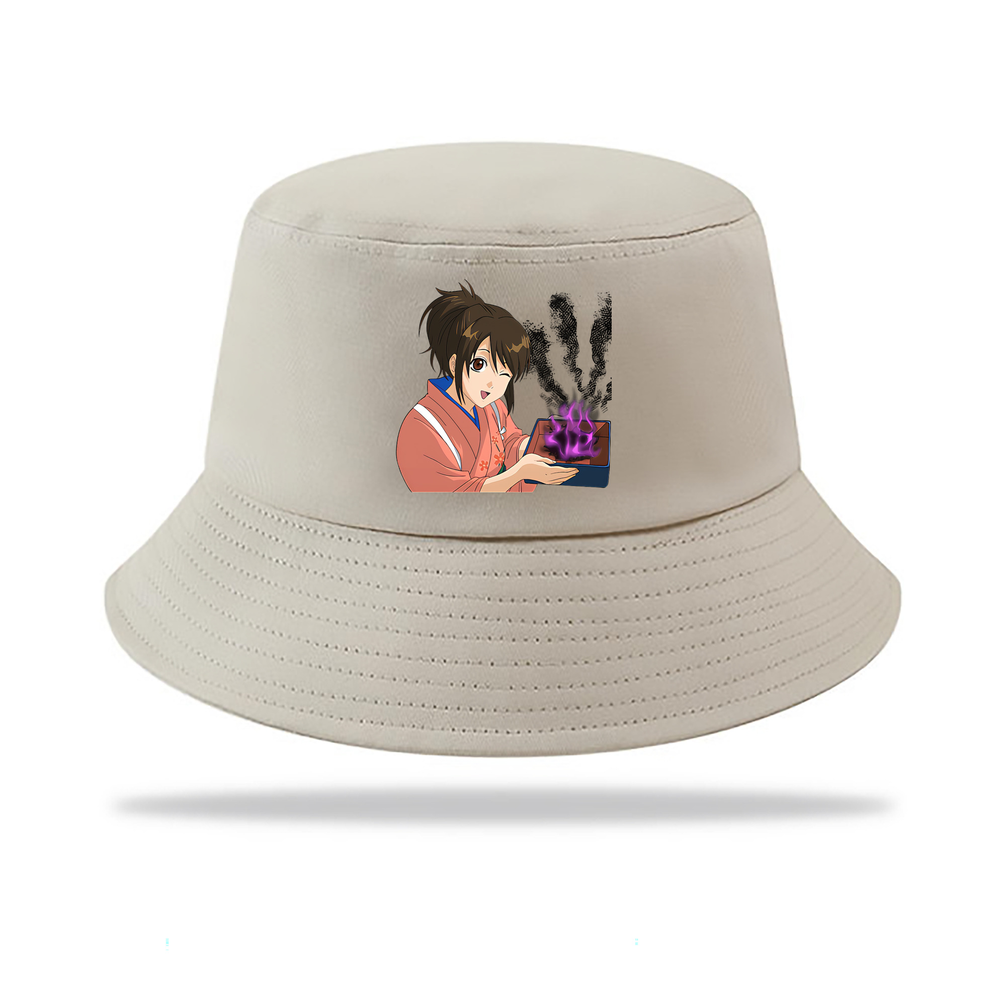 （画像用） ぎんたま 坂田銀時（さかたぎんとき） 神楽 志村新八（しむら しんぱち） GINTAMA Sakata Gintoki Kagura Shimura Shinpachi アウトドア日除けバケットハット
